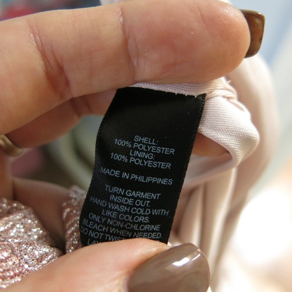 Express Pink Shimmery Rouched Bodycon Party Dress - Picture 12 of 14